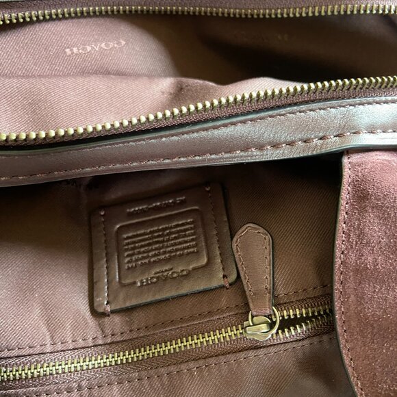 COACH LEATHER HANDBAG 20334 EDIE 42 LEATHER SUEDE SHOULDER BAG OXBLOOD - Picture 6 of 6